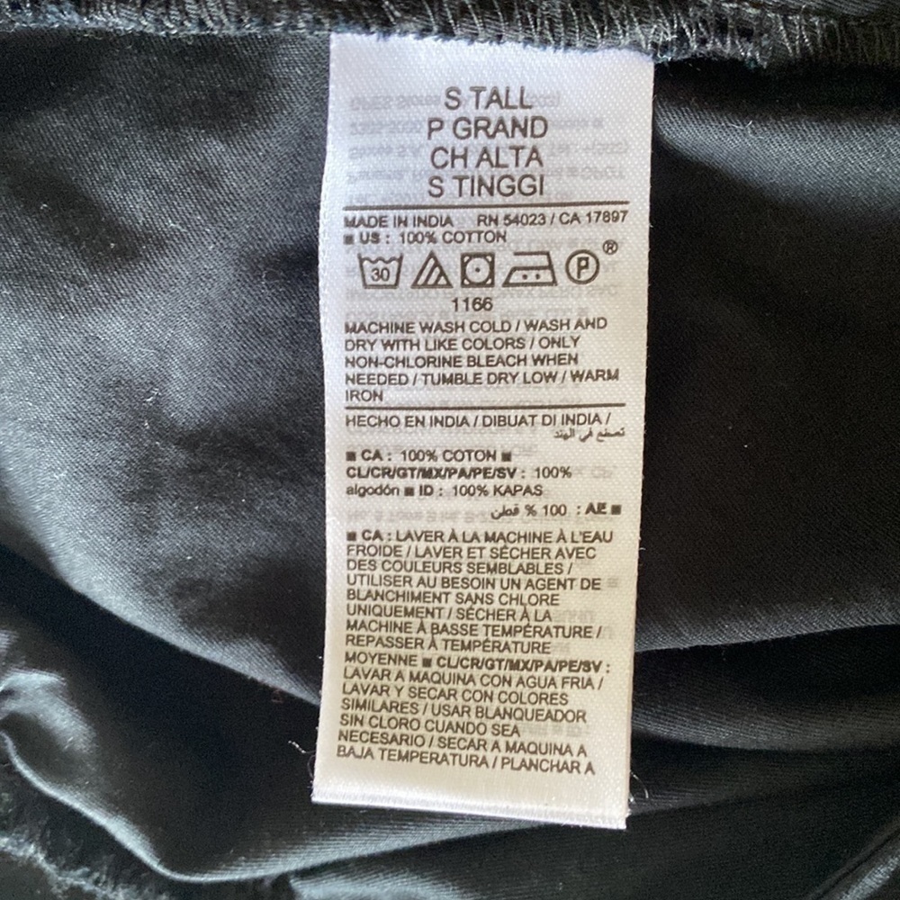 Old Navy Waist-Defined Puff-Sleeve Tie-Wrap Blouse Black S - Picture 9 of 10